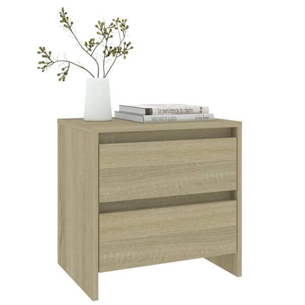 vidaXL Κομοδίνο Sonoma Δρυς 45x34,5x44,5 εκ. από Επεξεργασμένο Ξύλο