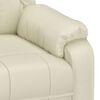 vidaXL Πολυθρόνα Μασάζ με Ανύψωση Κρεμ Συνθετικό Δέρμα