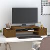 vidaXL Βάση Οθόνης Καφέ 70x27,5x15 εκ. από Μασίφ Ξύλο Πεύκου