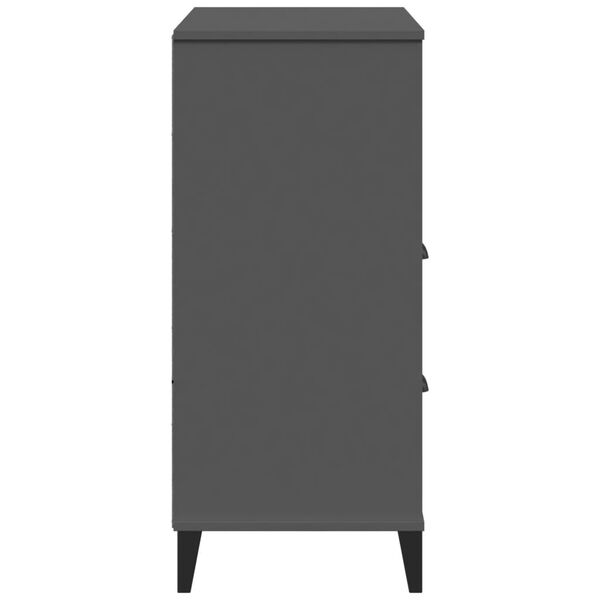 vidaXL Βιβλιοθήκη VIKEN Ανθρακί Γκρι 80x40x90 εκ. από Επεξεργ. Ξύλο