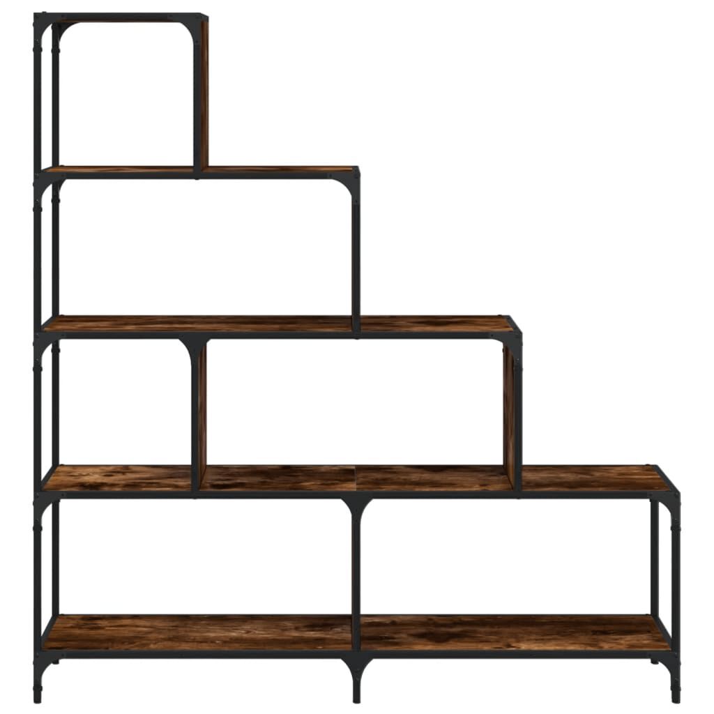 vidaXL Βιβλιοθήκη Σκάλα 4 Ράφια Καπν. Δρυς 139x33,5x149 εκ. Επεξ. Ξύλο