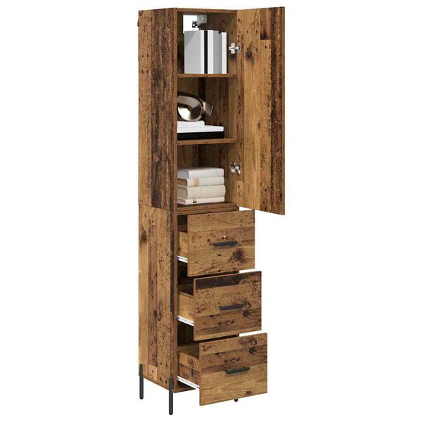 vidaXL Highboard &Pi;&alpha;&lambda;&iota;ό &Xi;ύ&lambda;&omicron; 34,5 x 34 x 180 &epsilon;&kappa;. &Epsilon;&pi;&epsilon;&xi;&epsilon;&rho;&gamma;&alpha;&sigma;&mu;έ&nu;&omicron; &xi;ύ&lambda;&omicron;