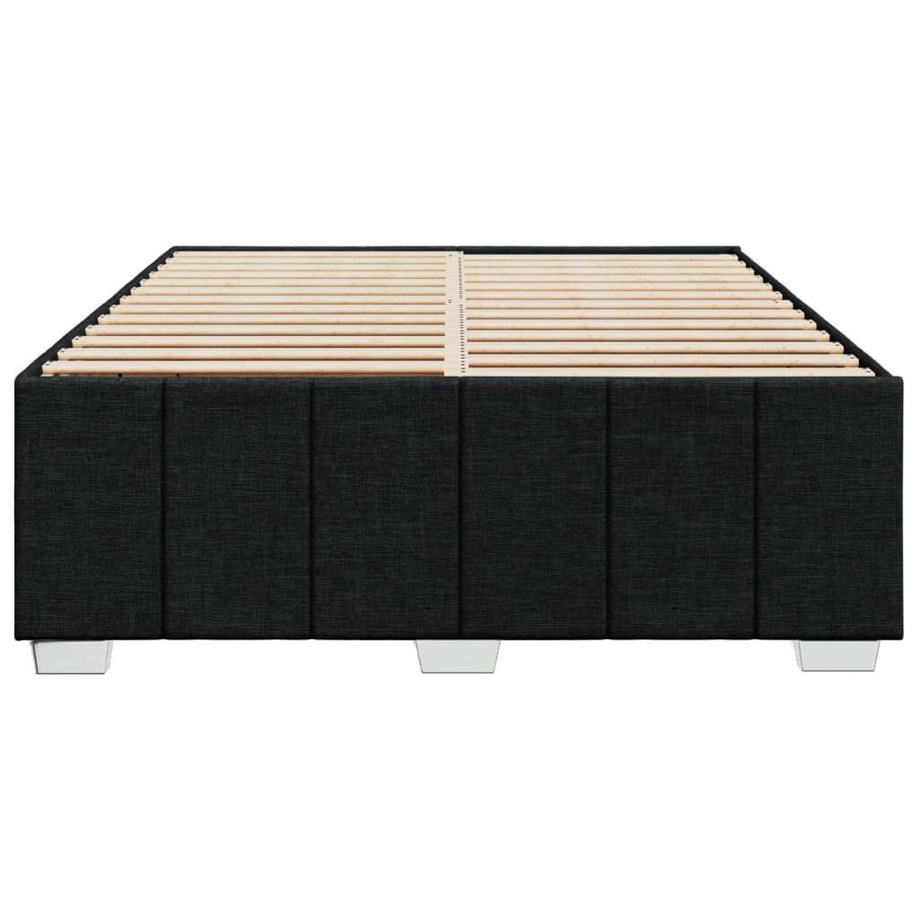 vidaXL Σκελετός Κρεβατιού Χωρίς Στρώμα Μαύρο 140x200 εκ.Υφασμάτινο