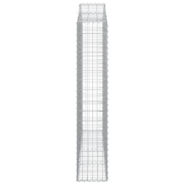 vidaXL Συρματοκιβώτια Τοξωτά 7 τεμ. 200x30x160/180 εκ. Γαλβαν. Ατσάλι