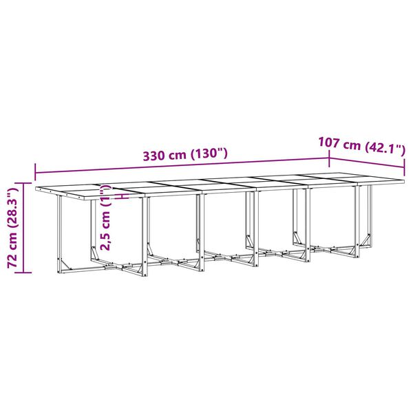 vidaXL Σέτ φαγητού για κήπο 13 pcs Μαύρο Ατσάλι