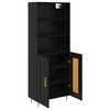 vidaXL Highboard &Mu;&alpha;ύ&rho;&eta; &Omicron;&xi;&upsilon;ά 69,5 x 34 x 180 &epsilon;&kappa;. &Epsilon;&pi;&epsilon;&xi;&epsilon;&rho;&gamma;&alpha;&sigma;&mu;έ&nu;&omicron; &xi;ύ&lambda;&omicron;
