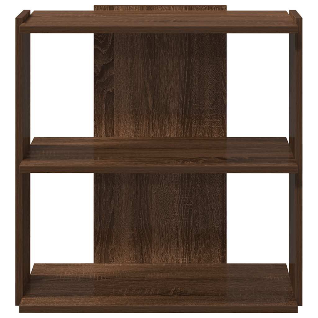 vidaXL Βιβλιοθήκη 3 Επιπέδων Καφέ Δρυς 60x30x60 εκ. Επεξεργ. Ξύλο