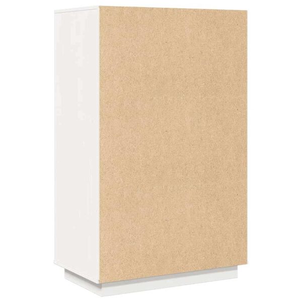 vidaXL Ντουλάπι Ψηλό Λευκό 67 x 40 x 108,5 εκ. από Μασίφ Ξύλο Πεύκου
