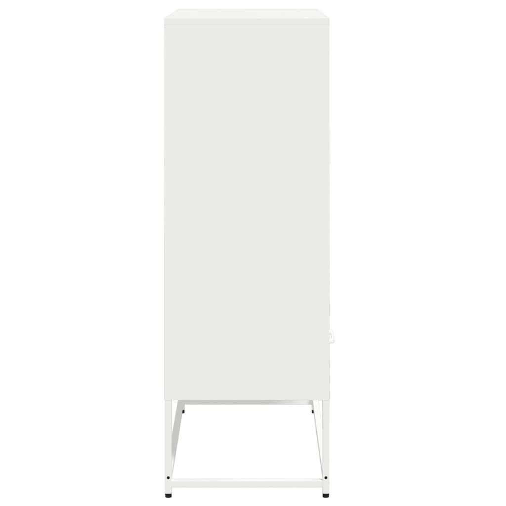 vidaXL Ντουλάπι Λευκό 68x39x111,5 εκ. από Χάλυβα