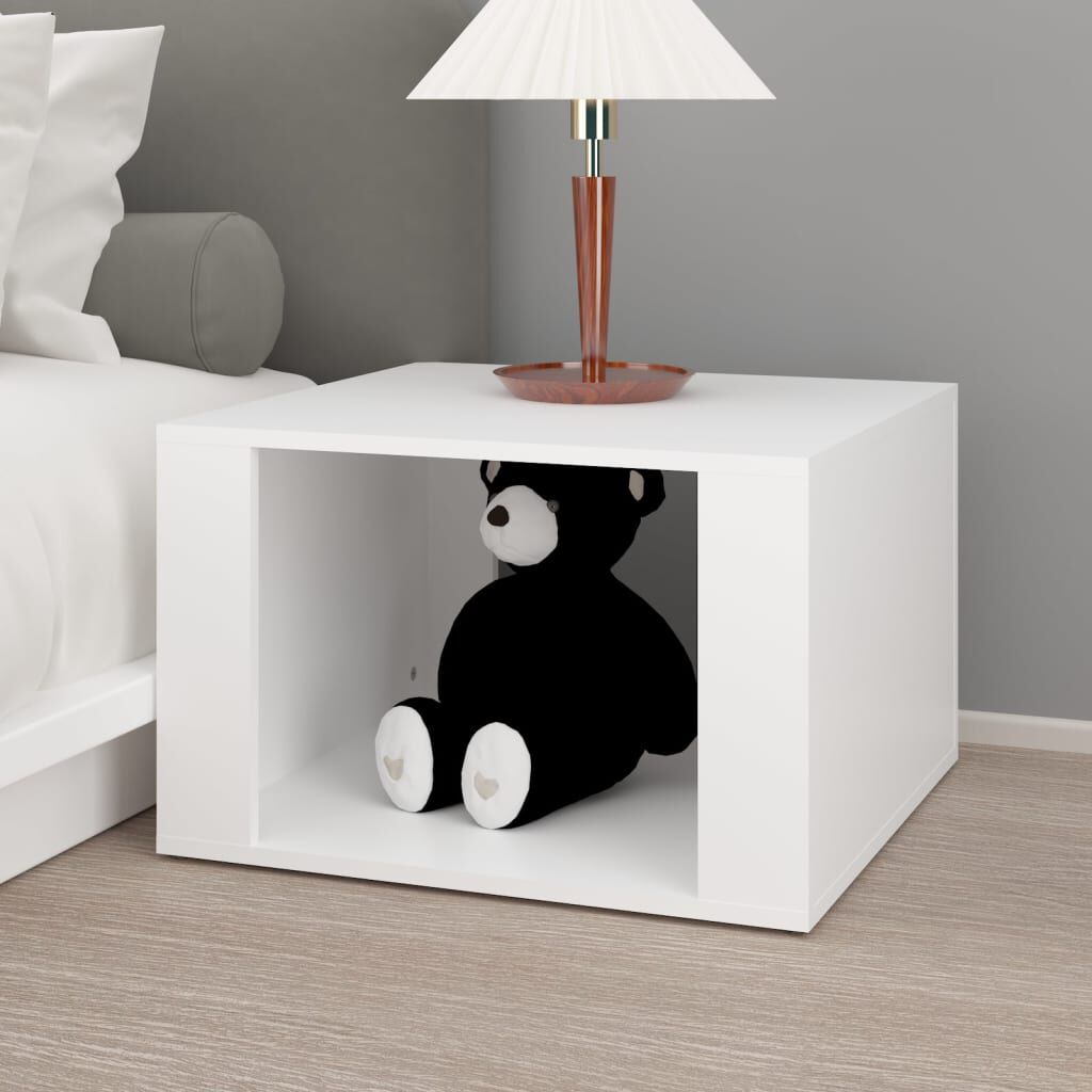 vidaXL Κομοδίνο Λευκό 57 x 55 x 36 εκ. από Επεξεργασμένο Ξύλο
