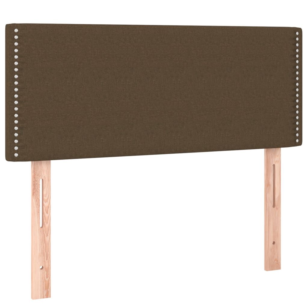 vidaXL Κρεβάτι Boxspring με Στρώμα Σκούρο Καφέ 80x200 εκ. Υφασμάτινο