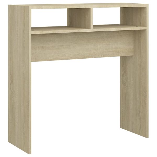 vidaXL Τραπεζάκι Κονσόλα Sonoma Δρυς 78x30x80 εκ. από Επεξ. Ξύλο