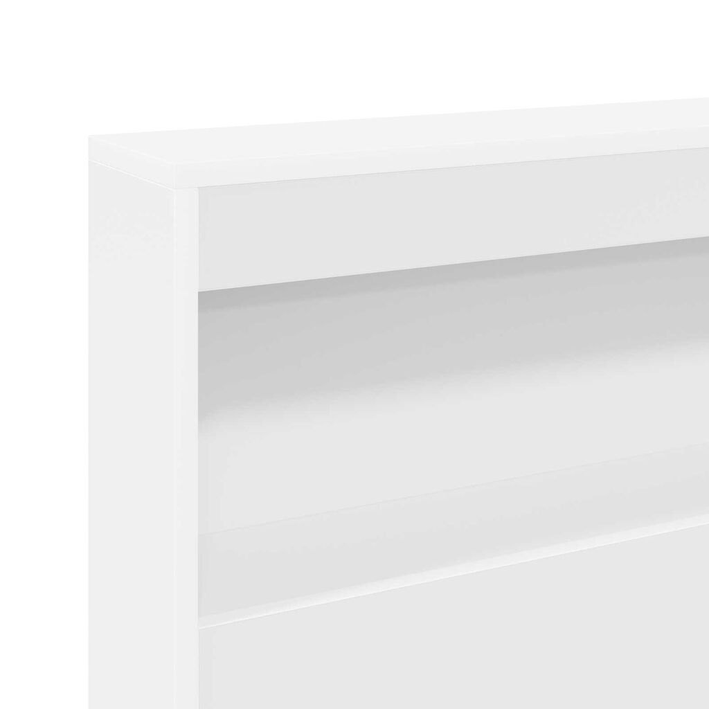 vidaXL Κρεβάτι Βιβλιοθήκης Λευκό 150x200 εκ. Επεξεργασμένο Ξύλο