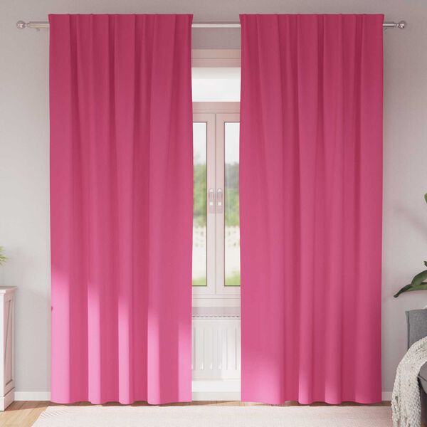 vidaXL Κουρτίνες 2 pcs Φωτεινό Ροζ 260 x 140 εκ. Πολυεστέρας