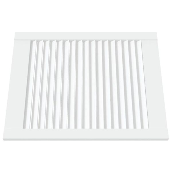 vidaXL Πορτάκια με Περσίδες 2 Τεμ. Λευκά 61,5x49,4εκ Μασίφ Ξύλο Πεύκου
