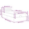 vidaXL Οθωμανικό κρεβάτι με στρώμα & LEDs Σκούρο μπλε 80x200cm Βελούδο