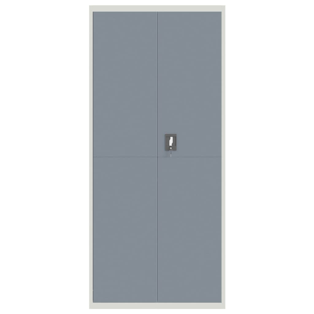 vidaXL Αρχειοθήκη Ανοιχτό Γκρι & Σκούρο Γκρι 90x40x200 εκ. Ατσάλινη