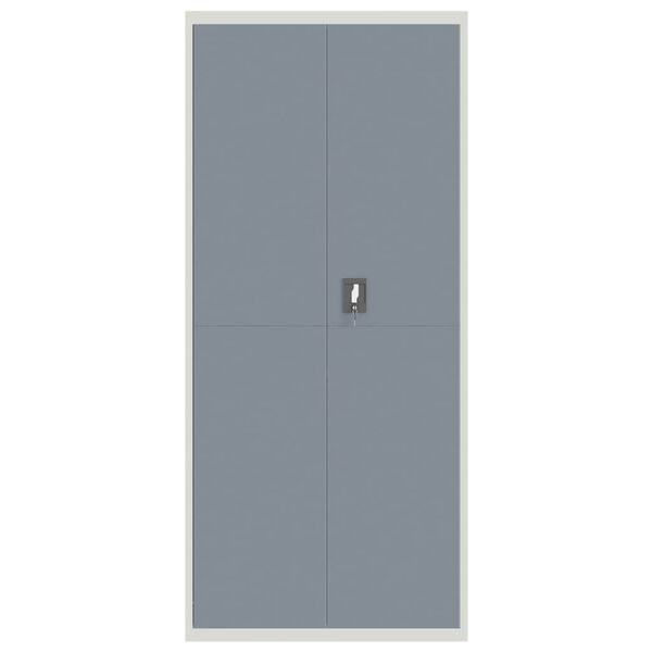 vidaXL Αρχειοθήκη Ανοιχτό Γκρι & Σκούρο Γκρι 90x40x200 εκ. Ατσάλινη