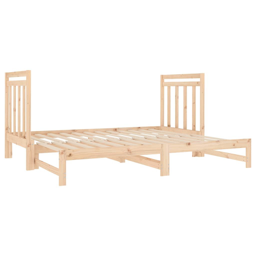 vidaXL Καναπές Κρεβάτι Συρόμενος 2x(90x190) εκ. Μασίφ Ξύλο Πεύκου