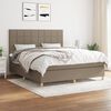 vidaXL &Kappa;&rho;&epsilon;&beta;ά&tau;&iota; Boxspring &mu;&epsilon; &Sigma;&tau;&rho;ώ&mu;&alpha; Taupe 160x200 &epsilon;&kappa;. &Upsilon;&phi;&alpha;&sigma;&mu;ά&tau;&iota;&nu;&omicron;