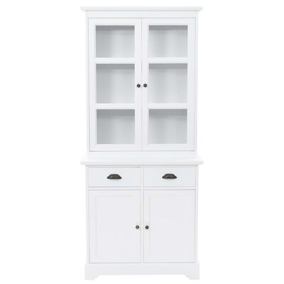 vidaXL Βιτρίνα Σαλονιού με 4 Πόρτες 80x40x180 εκ. MDF και Ξύλο Πεύκου