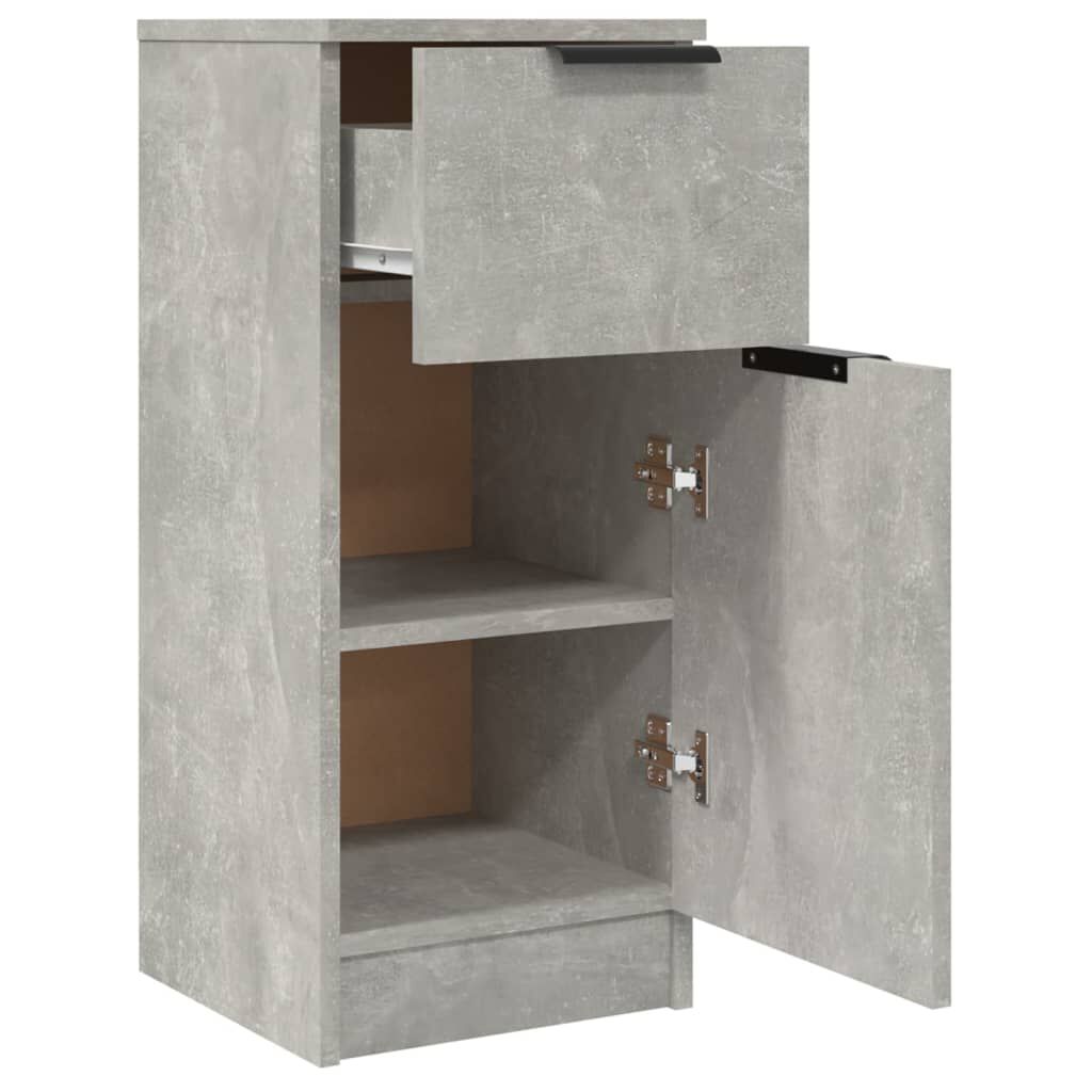 vidaXL Ντουλάπια 2 τεμ. Γκρι Σκυροδέματος 30x30x70 εκ. Επεξεργ. Ξύλο