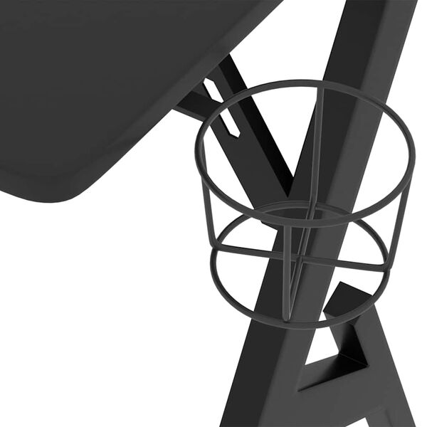 vidaXL Γραφείο Gaming Μαύρο 90 x 60 x 75 εκ. με Πόδια σε Σχήμα Υ