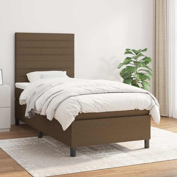 vidaXL &Kappa;&rho;&epsilon;&beta;ά&tau;&iota; Boxspring &mu;&epsilon; &Sigma;&tau;&rho;ώ&mu;&alpha; &Sigma;&kappa;&omicron;ύ&rho;&omicron; &Kappa;&alpha;&phi;έ 90x200 &epsilon;&kappa;. &Upsilon;&phi;&alpha;&sigma;&mu;ά&tau;&iota;&nu;&omicron;