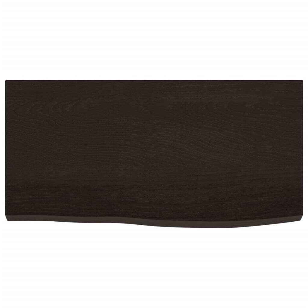 vidaXL Πάγκος Μπάνιου Σκούρο Καφέ 60x30x(2-4) εκ. Επεξεργ. Μασίφ Ξύλο