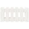vidaXL Ζαρντινιέρα με Σχέδιο Φράχτη Λευκή 60 x 30 x 30 εκ. Μασίφ Πεύκο