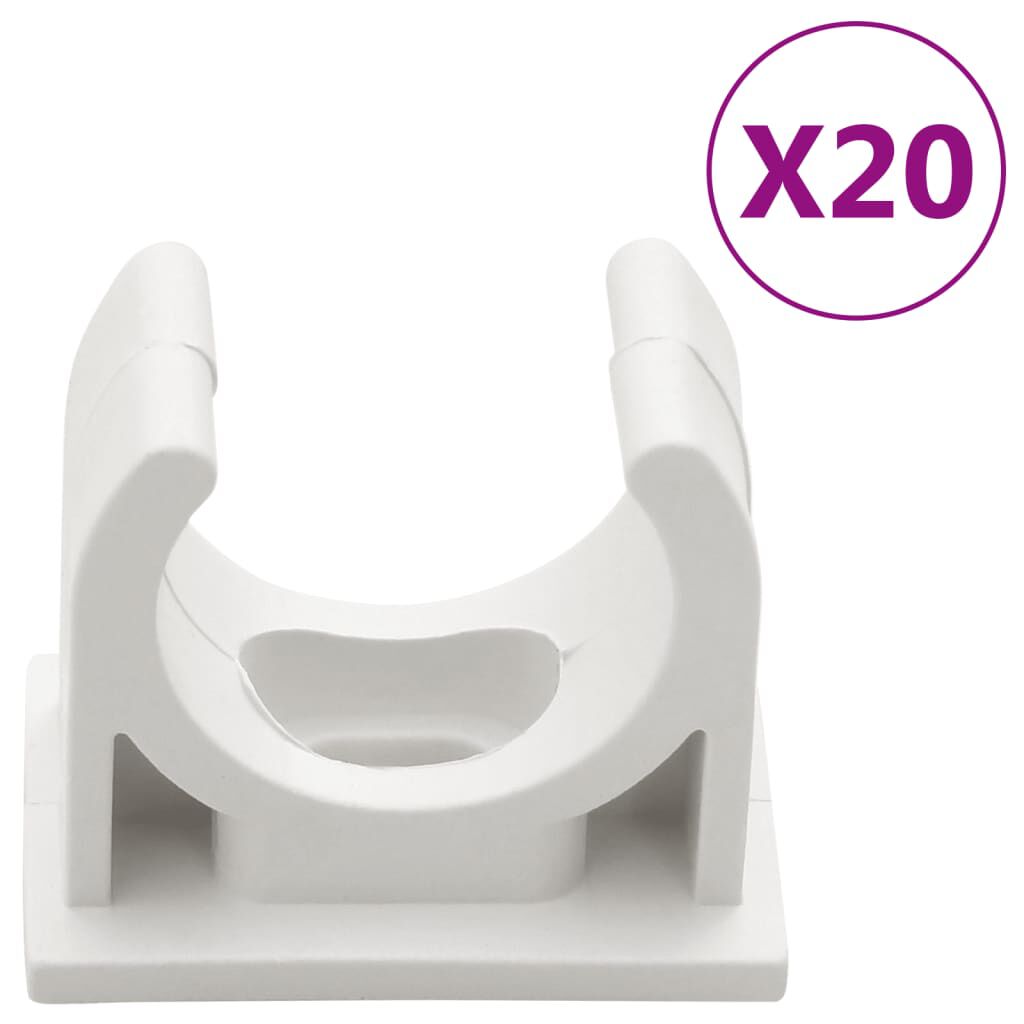 vidaXL Κανάλι Καλωδίων με Κλιπ Ø20 χιλ. 10 μ. από PVC