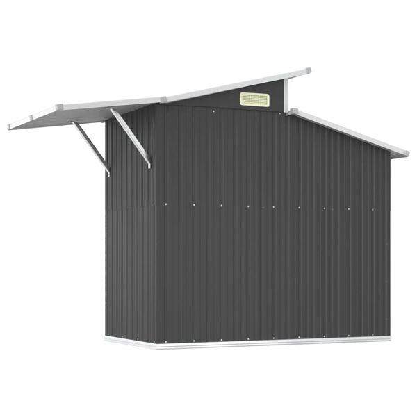 vidaXL Αποθήκη Κήπου Ανθρακί 270x130x208,5 εκ. Γαλβανισμένο Ατσάλι