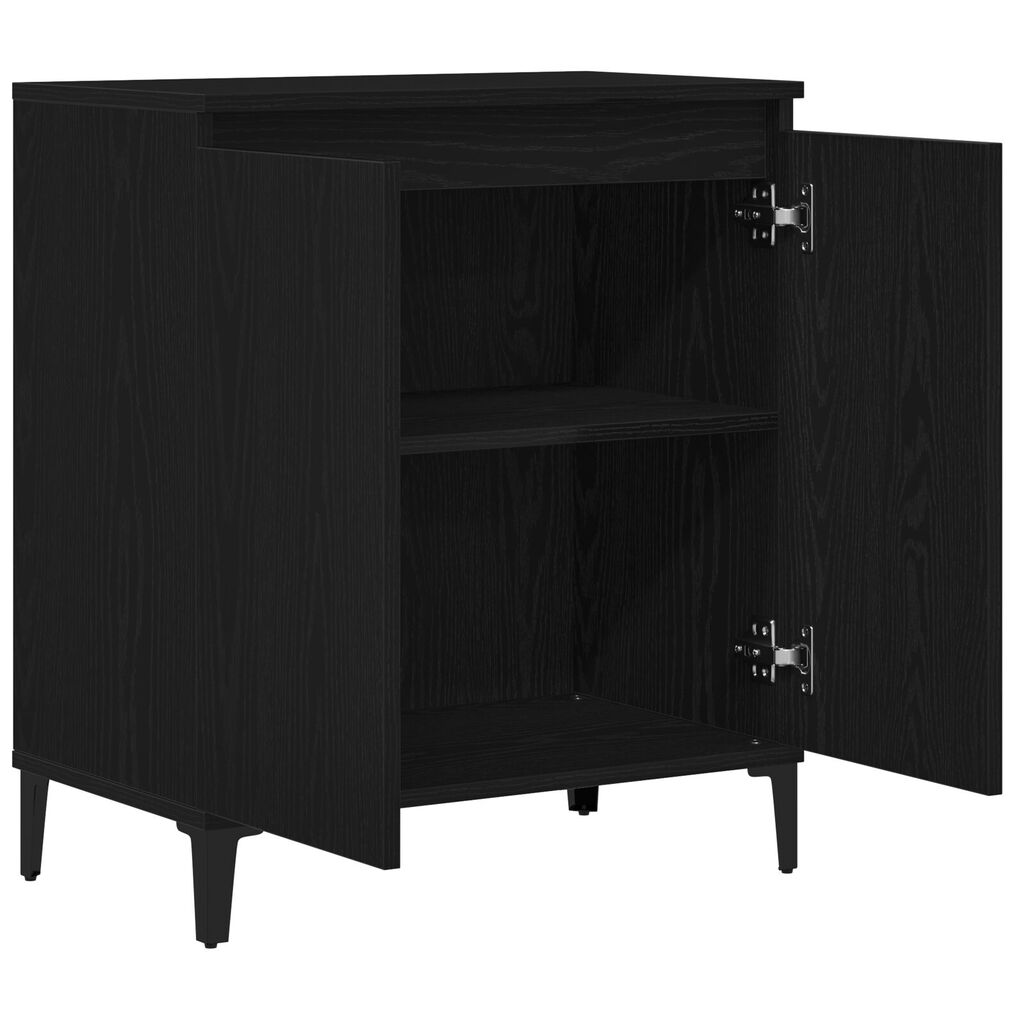 vidaXL Μπουφές Μαύρη Δρυς 60x35x70 εκ από Μηχανοποιημένο Ξύλο