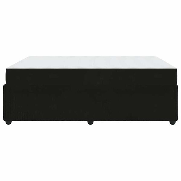 vidaXL Σκελετός κρεβατιού με στρώμα Μαύρο 140 x 200 cm Βελούδο