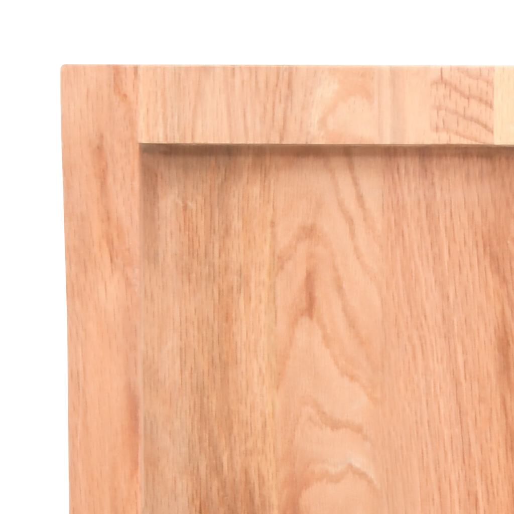 vidaXL Επιφ Τραπεζιού Αν Καφέ 180x40x(2-4)εκ.Ακατέργ. Μασίφ Ξύλο Δρυός