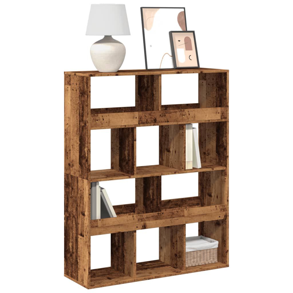 vidaXL Βιβλιοθήκη Όψη Παλαιού Ξύλου 100x33x125,5εκ. Επεξεργασμένο Ξύλο