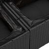 vidaXL Σετ Καναπέ Κήπου 9 pcs Μαύρο Πολυ rattan, βαμμένο ατσάλι