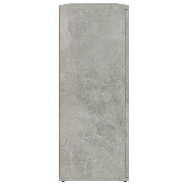 vidaXL Ντουλάπι Γκρι Σκυροδέματος 91x29,5x75 εκ. Επεξεργασμένο Ξύλο