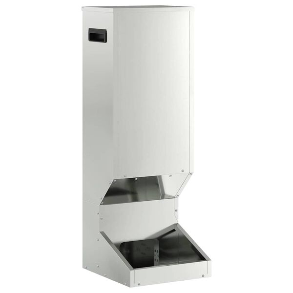 vidaXL Ταΐστρα ελαφιών Ασημί 28 x 30 x 80 εκ. Επικαλυμμένος Χάλυβας