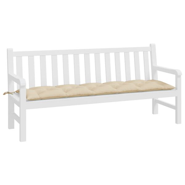 vidaXL Μαξιλάρι Πάγκου Κήπου Μπεζ 180x50x7 εκ. Ύφασμα Oxford