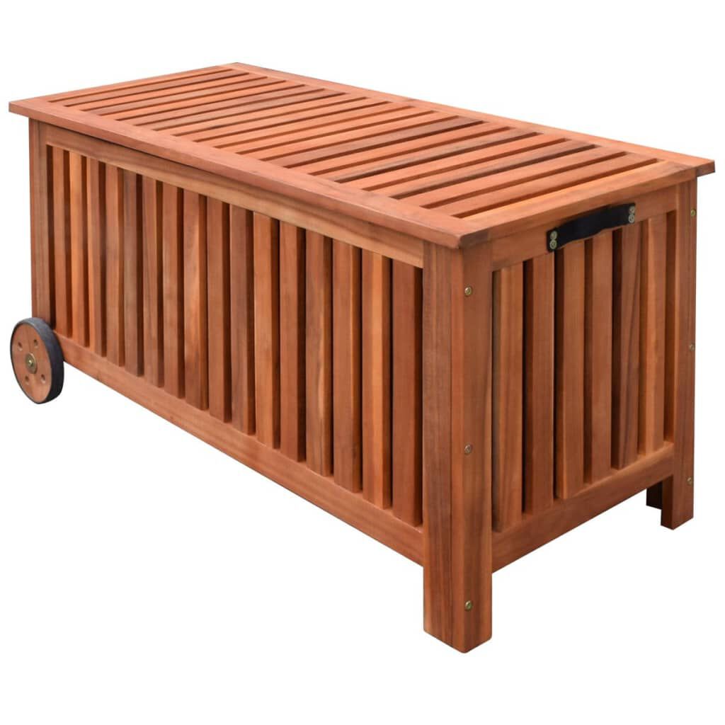 vidaXL Μπαούλο Αποθήκευσης Κήπου 118 x 52 x 58 εκ. Ξύλινο