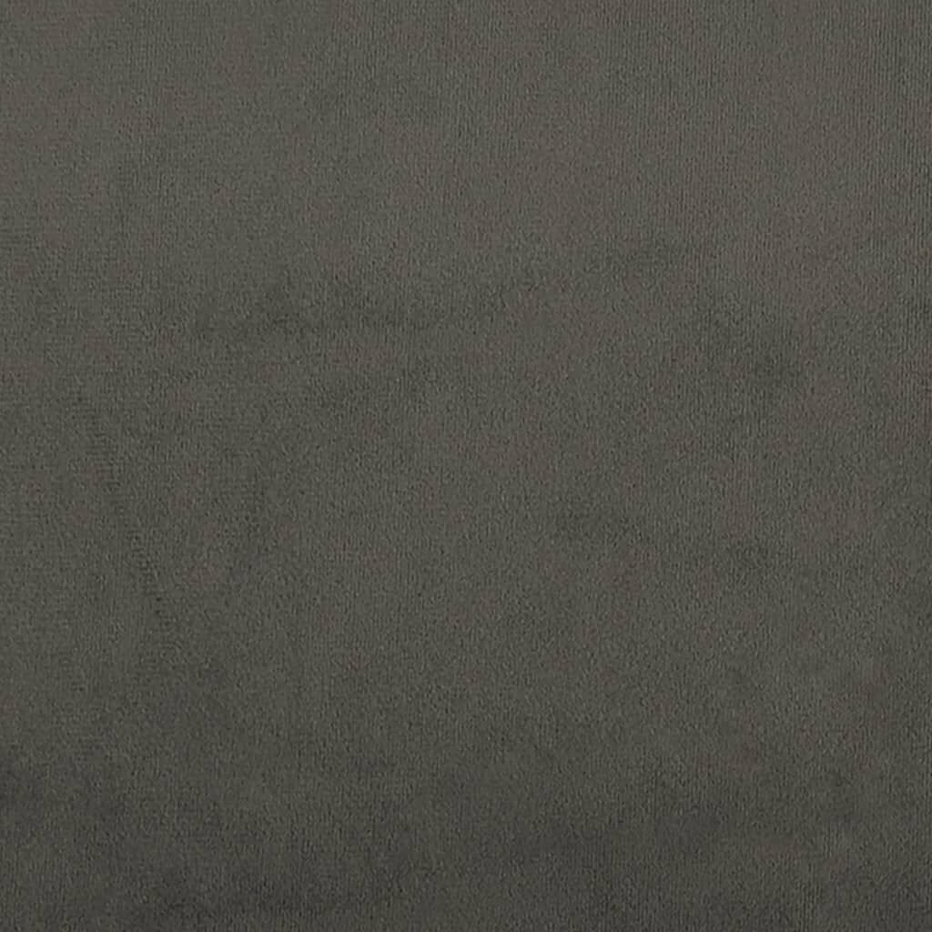 vidaXL Κρεβάτι Boxspring με Στρώμα Σκούρο Γκρι 120x190 εκ. Βελούδινο