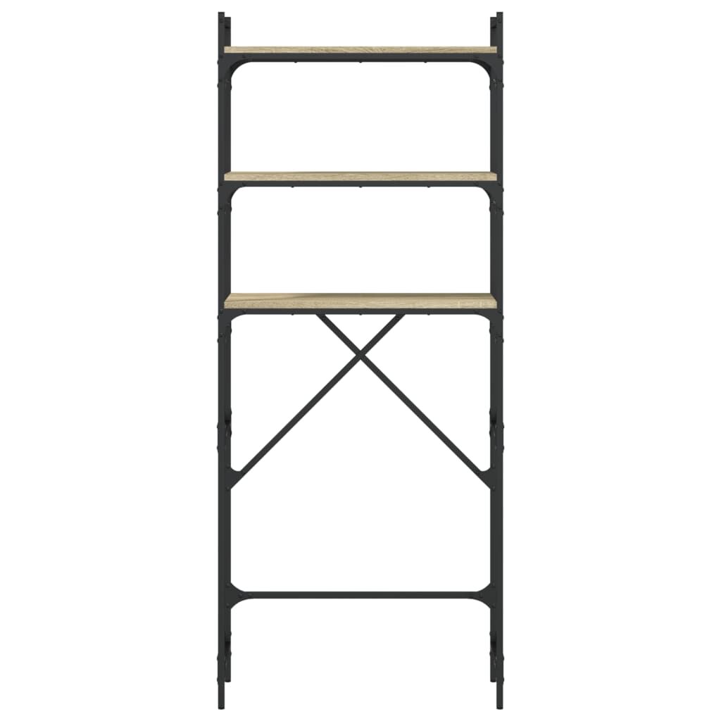 vidaXL Ραφιέρα Πλυντηρίου Sonoma Δρυς 67x25x163 εκ. από Επεξεργ. Ξύλο
