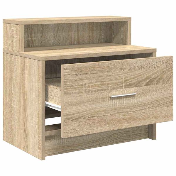 vidaXL Κομοδίνο με συρτάρι Sonoma Δρυς 51x31x47 εκ.