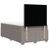 vidaXL Κρεβάτι Boxspring με Στρώμα Taupe 120x200 εκ. Υφασμάτινο