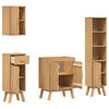 vidaXL Σετ Επίπλων Μπάνιου με συρτάρι 4 pcs Καφέ 114 x 43 x 73.5 εκ.