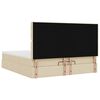 vidaXL Οθωμανικό κρεβάτι με στρώματα & LEDs Κρέμα 200x200cm ύφασμα