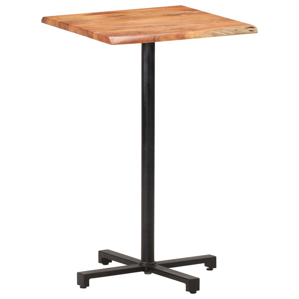 vidaXL Τραπέζι Μπαρ Live Edge 60 x 60 x 110 εκ. από Μασίφ Ξύλο Ακακίας