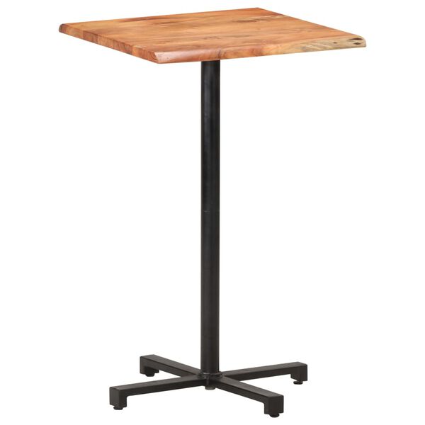 vidaXL Τραπέζι Μπαρ Live Edge 60 x 60 x 110 εκ. από Μασίφ Ξύλο Ακακίας