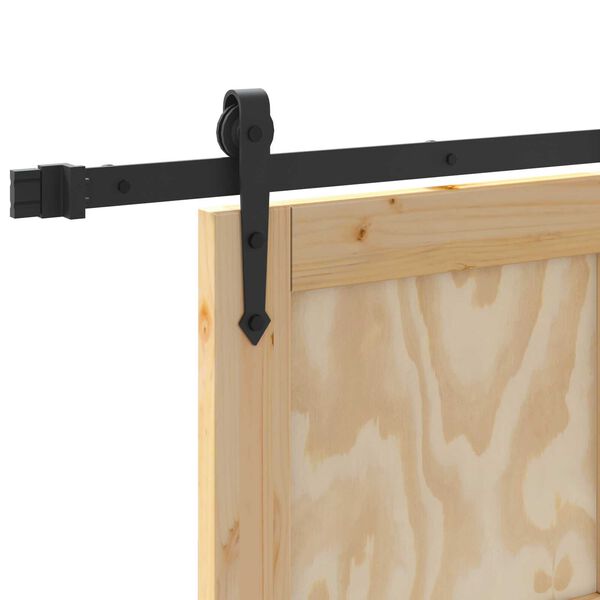 vidaXL Συρόμενη Πόρτα με Σετ Εξαρτημάτων 61x198.5 cm Μασίφ Ξύλο Πεύκου